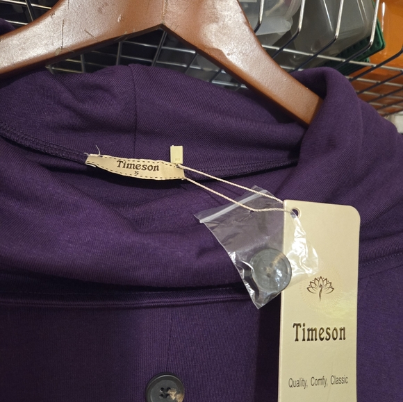 Timeson Women's Long Sleeve Cowl Neck Tunic - Picture 2 of 2